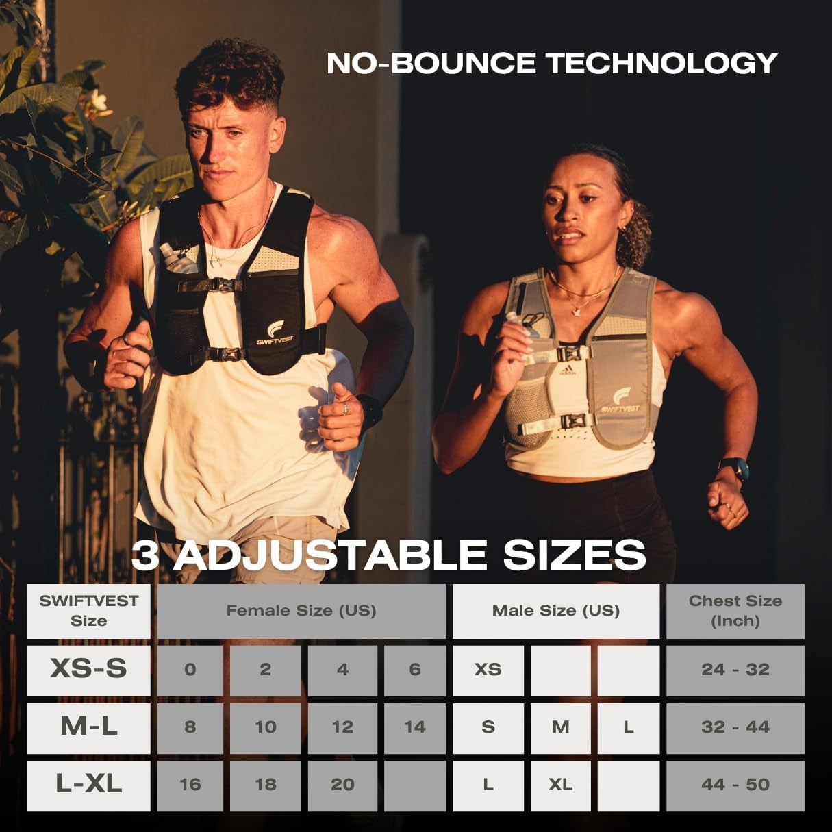 Lightweight running vest showing six accessible storage pockets