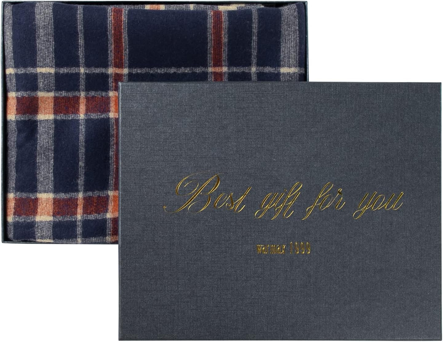 American Trends Mens Winter Warm Long Soft Scarf Plaid Tassel Scarf for Men Soft Classic Scarves