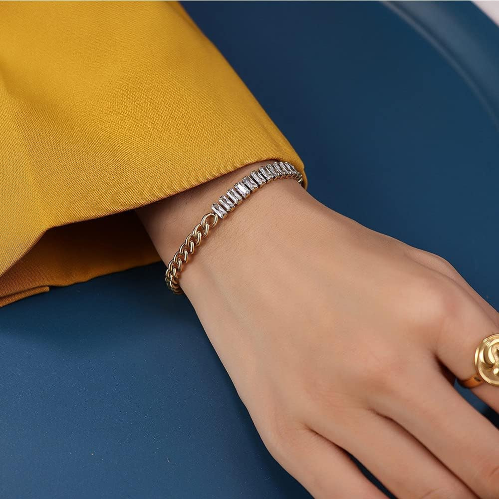 Close up of AD Jewelry gold plated love text engraving on bangle