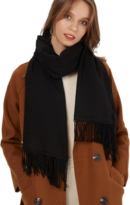 Pashmina Shawl Wrap Soft Cashmere Feel Blanket Scarf for Women, Wedding & Evening Wrap, Winter Warm Fashion Scarves