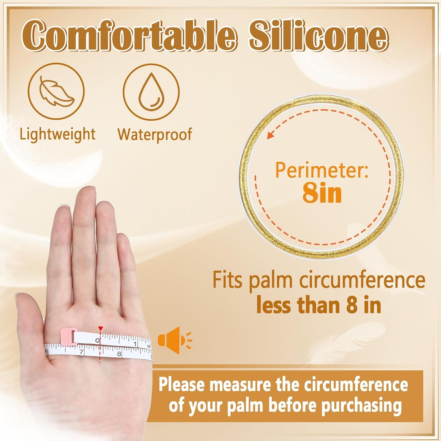 Alphatool Glitter Jelly Gold Bangles Bracelets for Women - Gold Soft Silicone Sparkling Ladies Fashion Stackable Jewelry Gift for Party