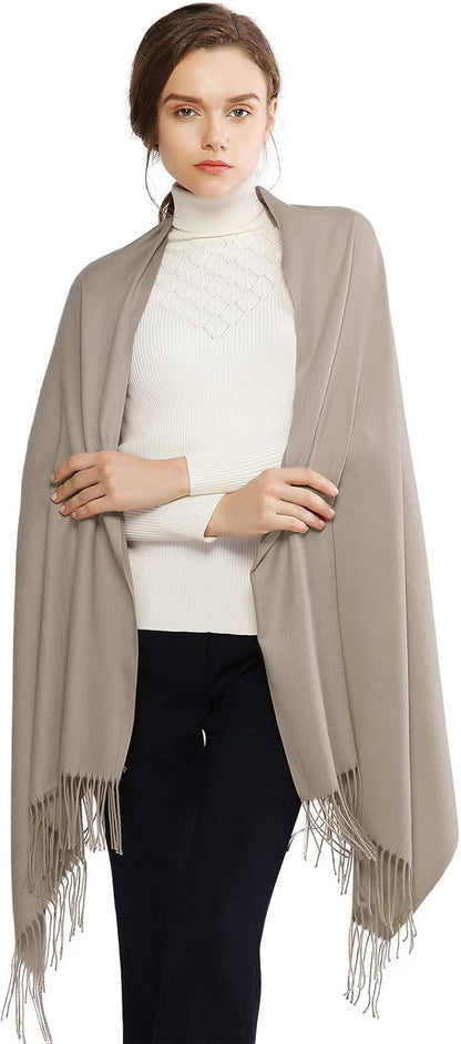 RIIQIICHY Women'S Scarf Pashmina Shawls and Wraps for Evening Dress Bridesmaid Wedding Bridal Winter Warm Long Large Scarves