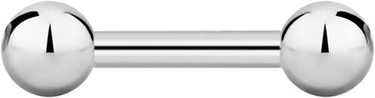 Forbidden Body Jewelry Nipple Barbell, Nipple Bars, Silver Nipplerings Piercing Surgical Steel 8G - 18G Straight Barbell Body Jewelry (Sold Individually)