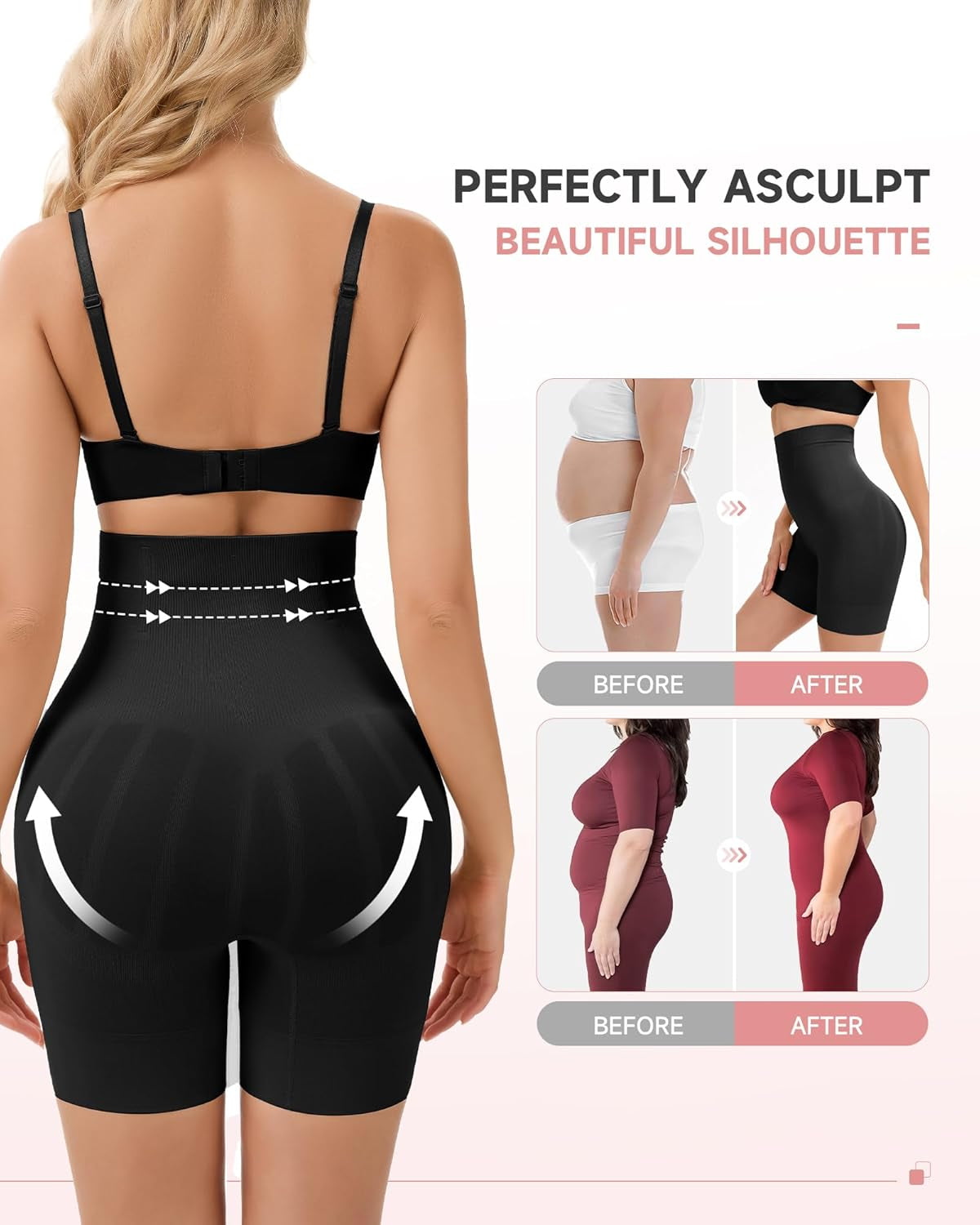 Tummy control shorts showing seamless construction and comfort