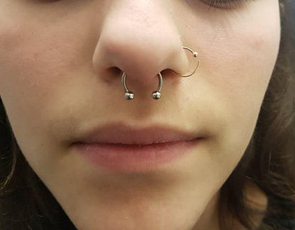 Briana Williams Fake Septum Piercing Fake Septum Ring Faux Septum Nose Rings Fake Septum Fake Nose Ring Clip on Septum Nose Ring Faux Septum Piercing for Women Non Piercing Fake Septum Hoop Jewelry