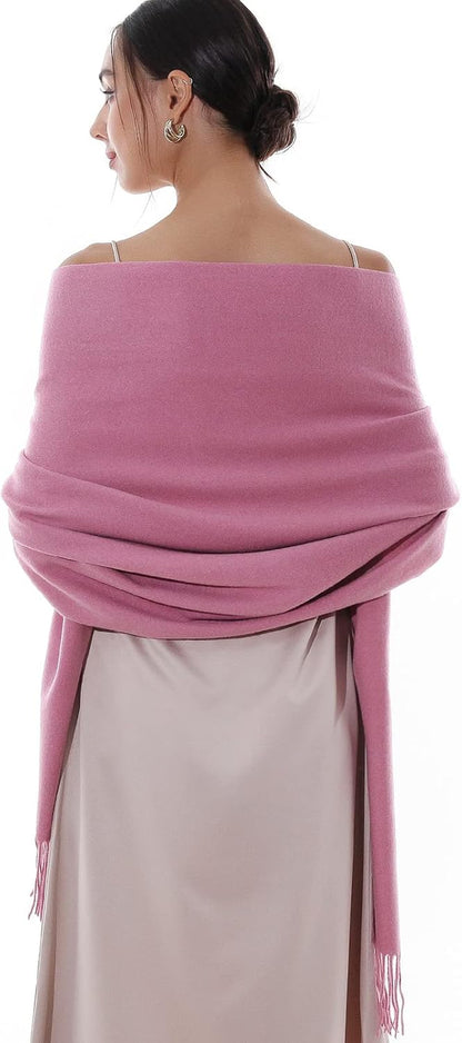 RIIQIICHY Winter Scarfs for Women Pashmina Shawls Wraps for Evening Dresses Large Warm Soft Scarves