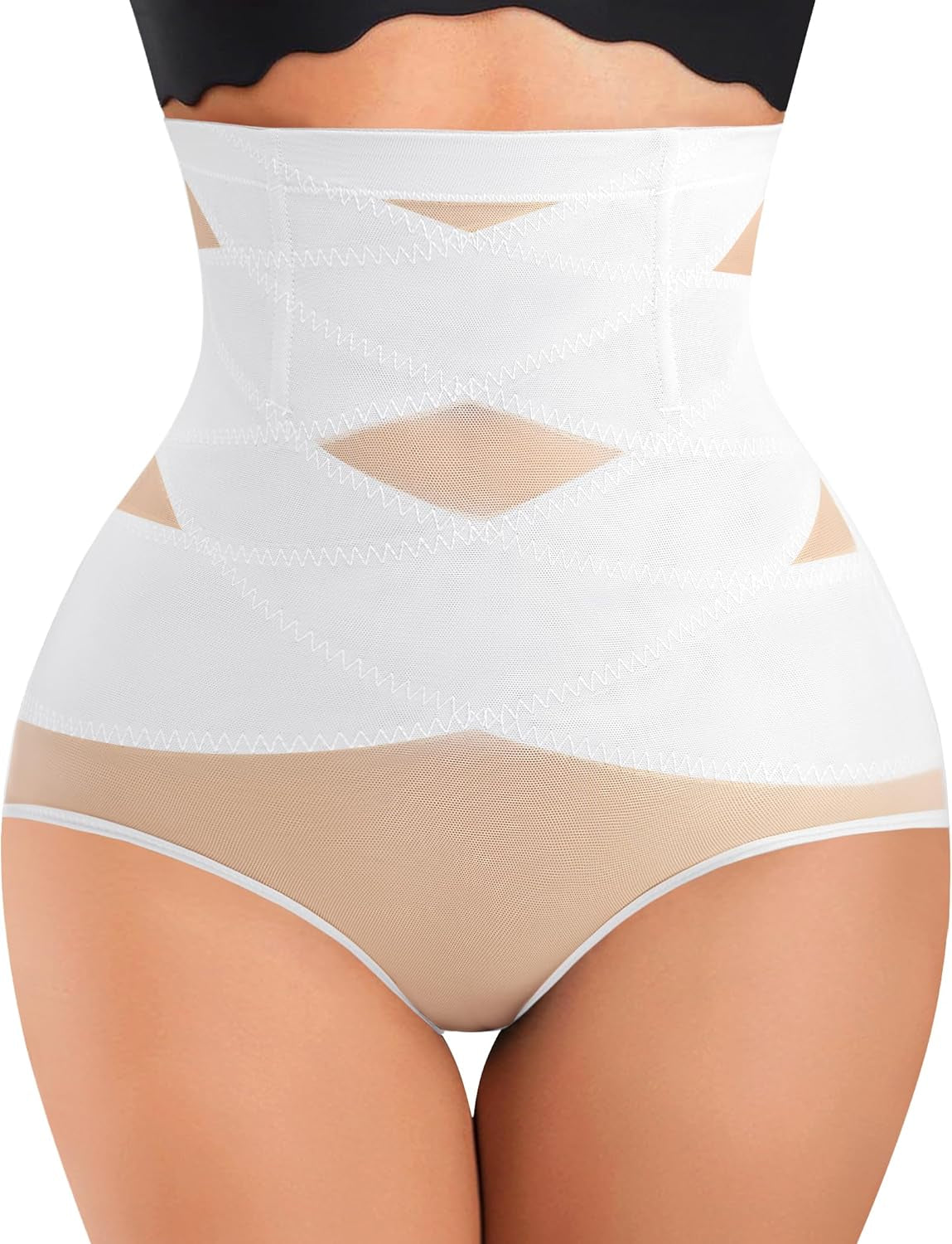 Nebility waist trainer back view showing full coverage and smoothing