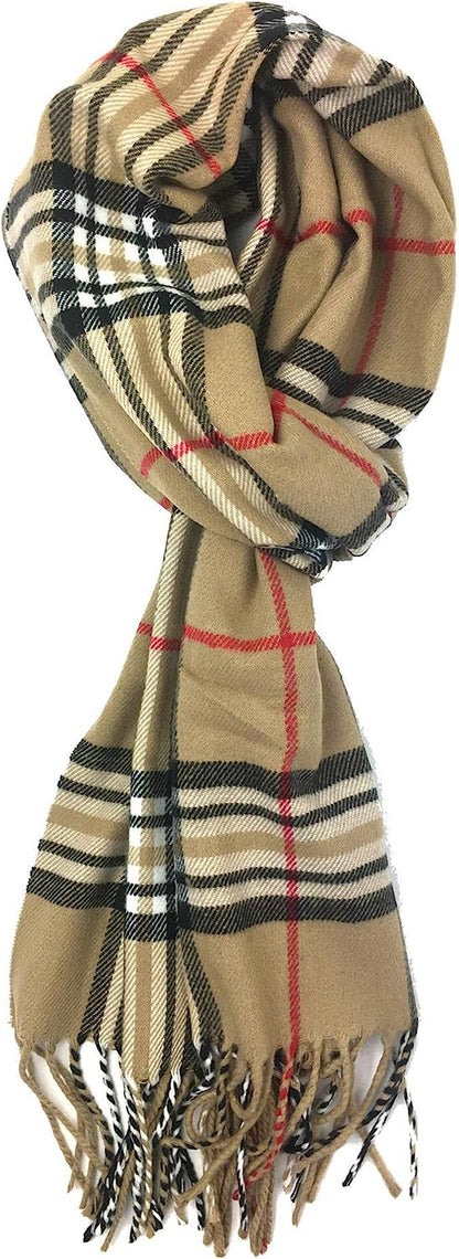 Plum Feathers Super Soft Luxurious Cashmere Feel Unisex for Men and Women Winter Scarf