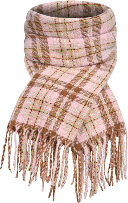 Pleneal Scarf for Women, Womens Winter/Fall Scarf,Long Plaid Shawls and Wraps, Cashmere Feel Blanket Pashmina Scarves