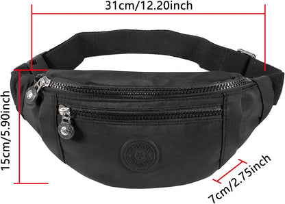 Phone fitting demonstration in large fanny pack