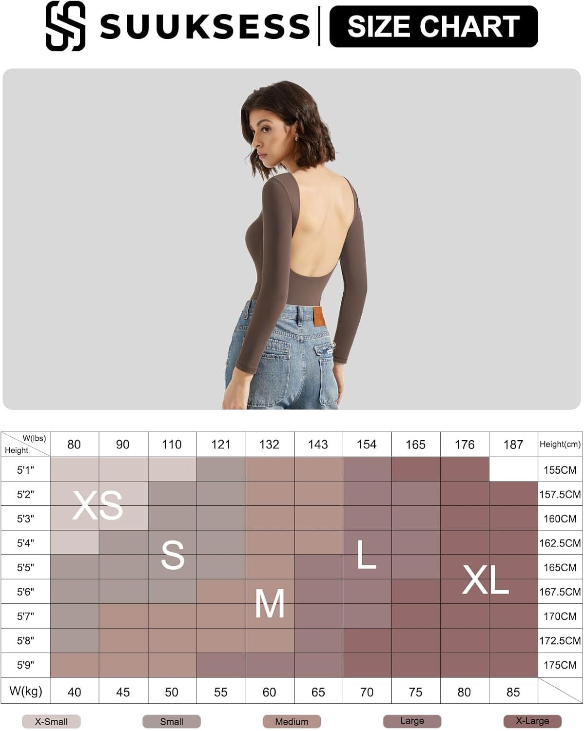 Backless Y2K bodysuit with long sleeves product shot