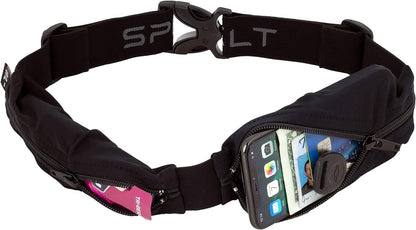 No-bounce waist pack worn by female runner during exercise