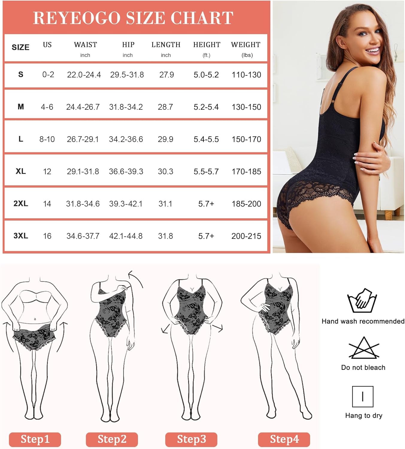 Light compression slimming bodysuit on model wearing dress
