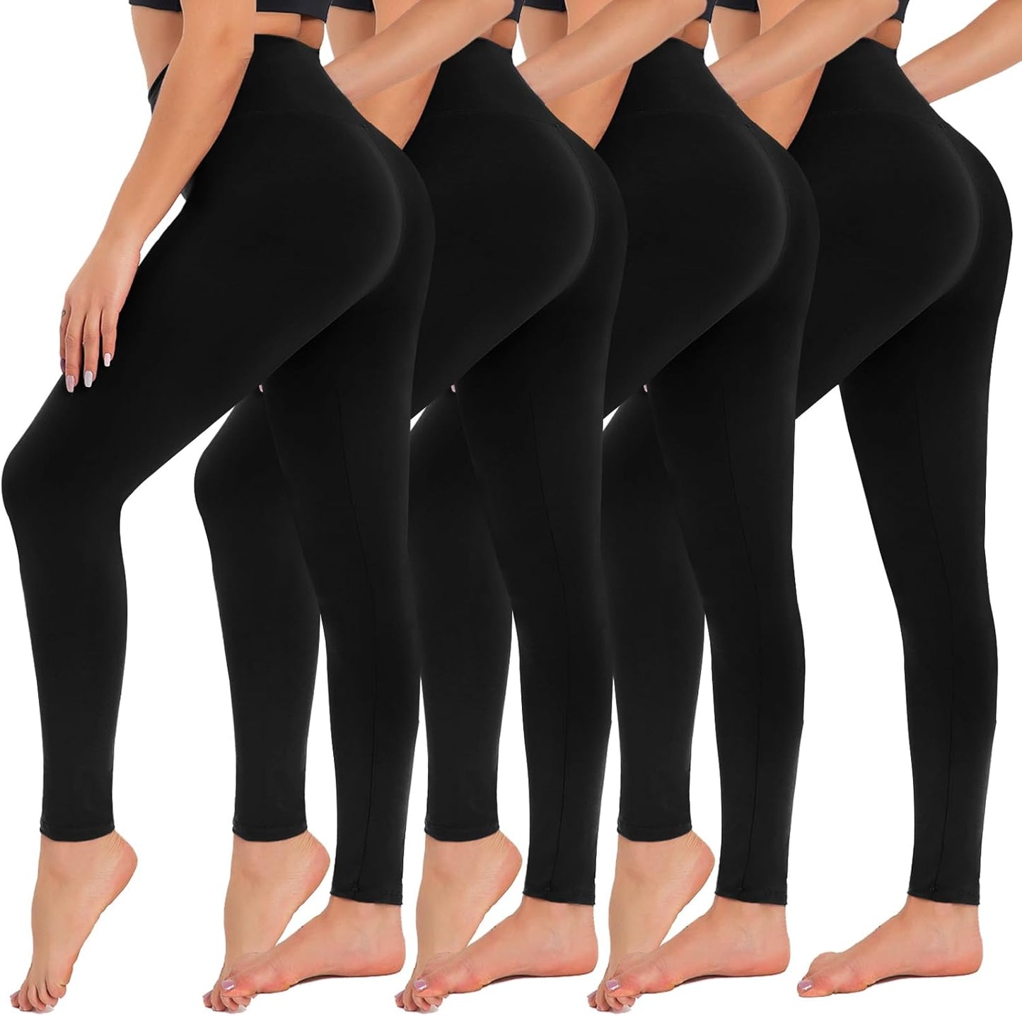 Four pack CAMPSNAIL leggings in multiple colors for women