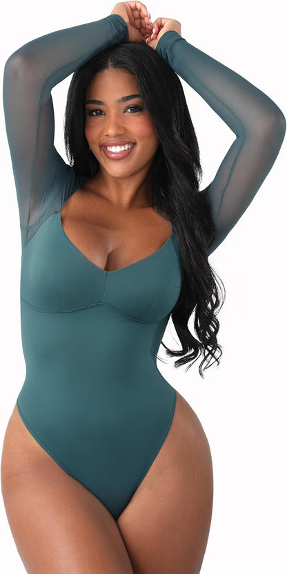 Women's mesh bodysuit size chart and fit guide