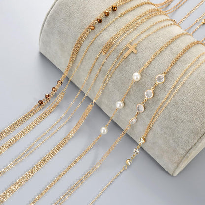 Tornito 4-8Pcs Sexy Body Chain Belly Waist Chain Necklace Summer Beach Bikini Bra Body Jewelry for Women Gold Tone