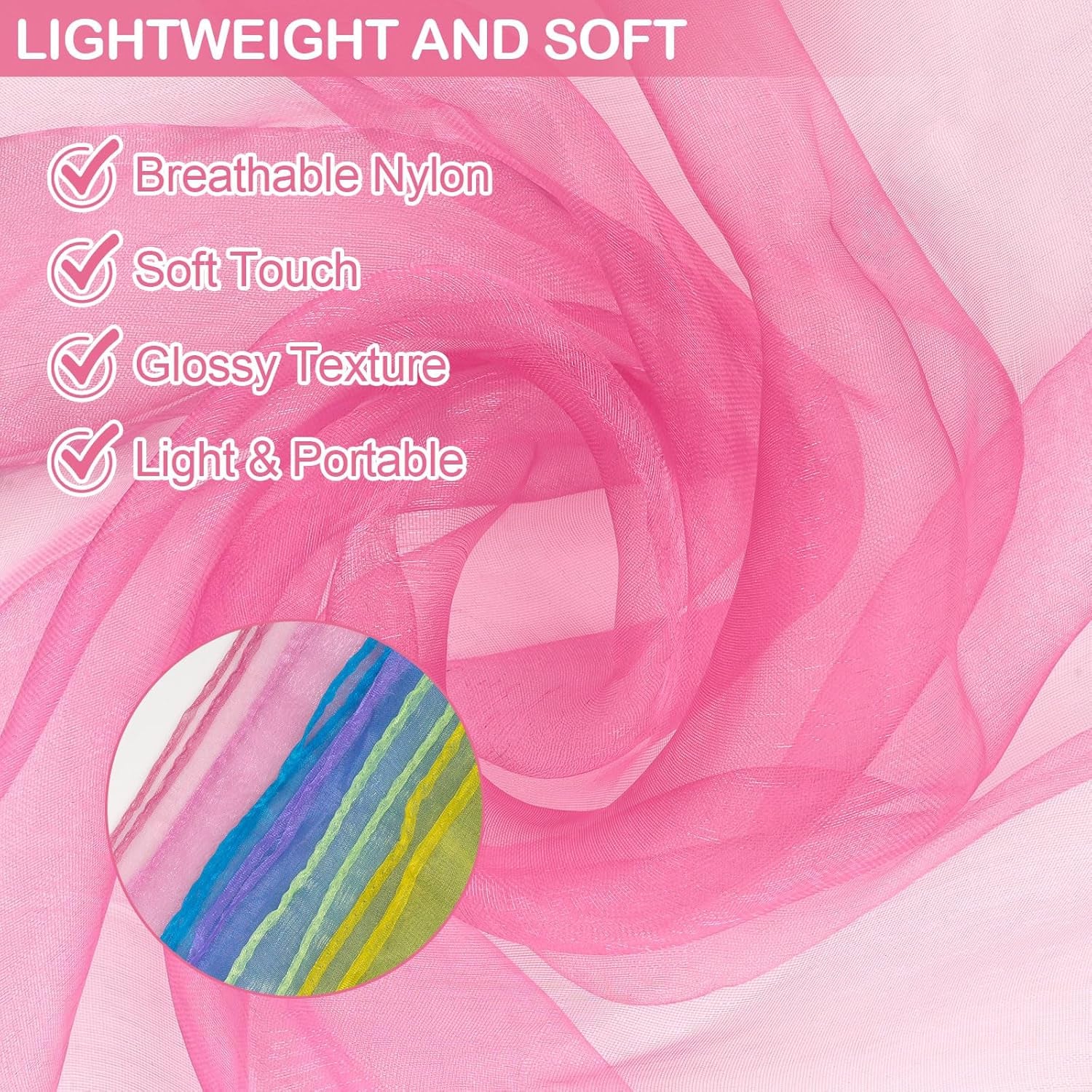 Scarves for Kids Play, 24 Inch Juggling Scarves, 15/30/45 Pcs Available, Play Scarve for Toddlers, Dance, Magic Tricks