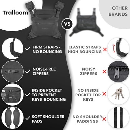 Water repellent vest with integrated phone holder pocket detail