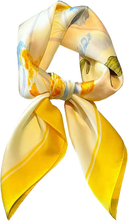 Neck Scarf for Womens Silky Head Scarves Hair Bandanas Square Scarf Fashion Accessories Lightweight