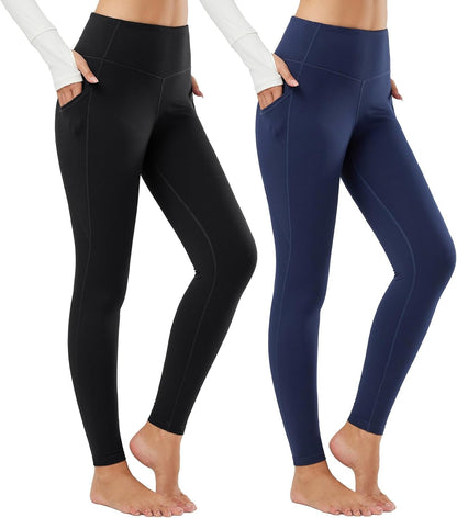 Baleaf Winter Clothing Women Leggings Fleece Lined Tights Thermal Warm Thick Cold Weather Gear 1 Pockets