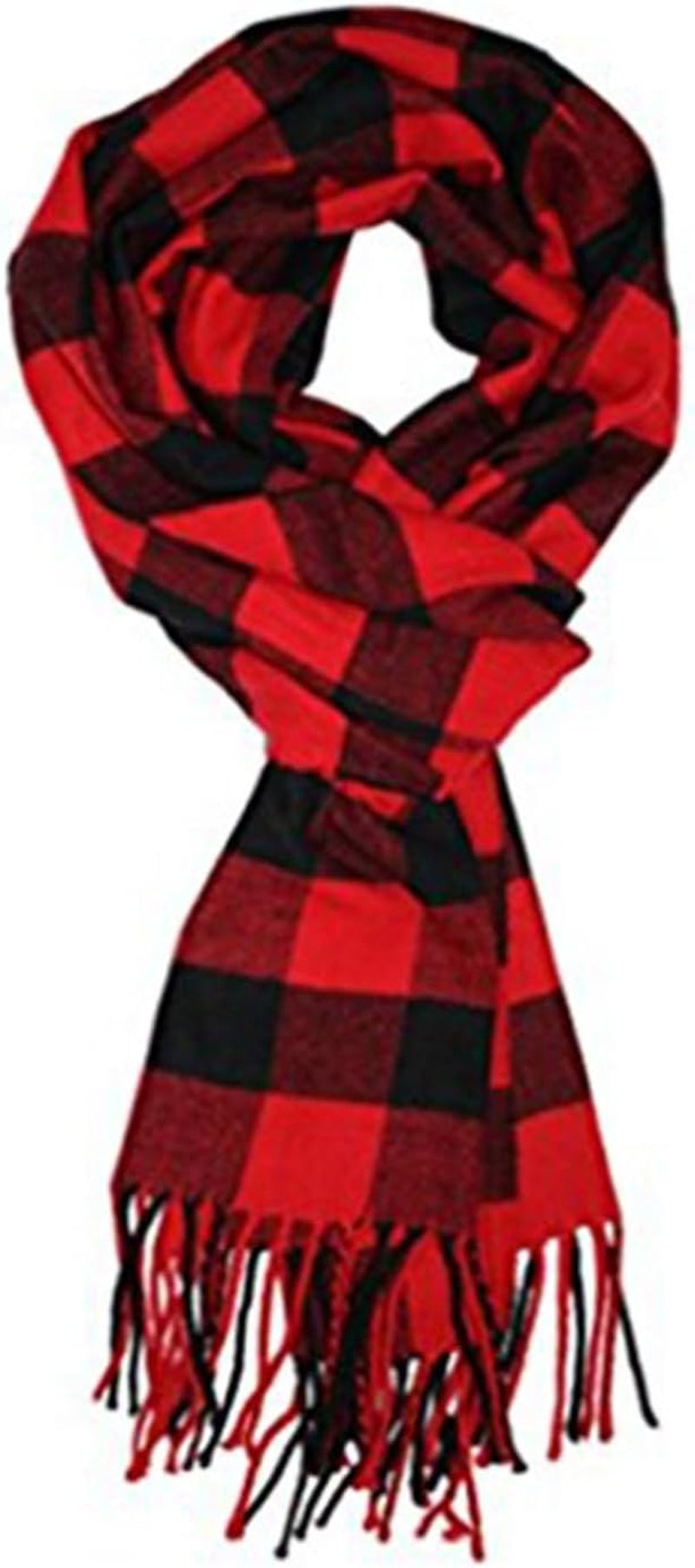 Men'S Scarves Classic Arrival Winter Plaid Scarf Tassel Edge Soft Warm Scarf