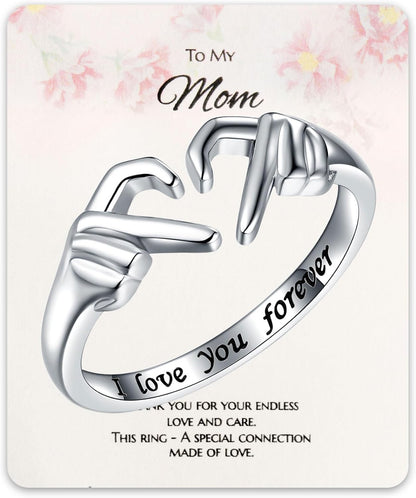 925 sterling silver heart Claddagh ring for women with adjustable sizing