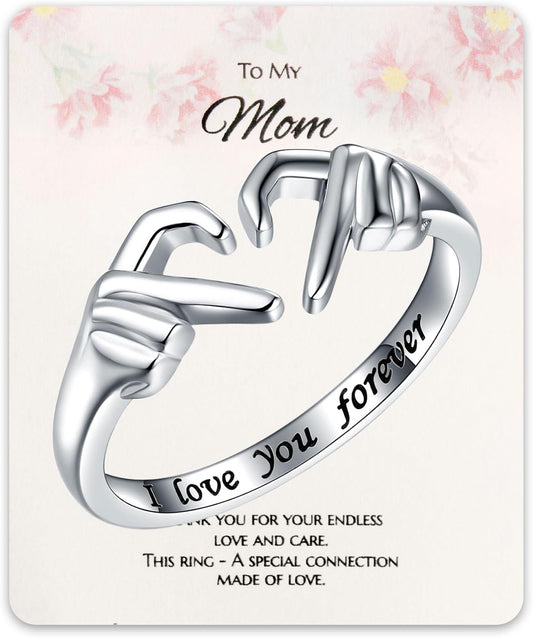 925 sterling silver heart Claddagh ring for women with adjustable sizing