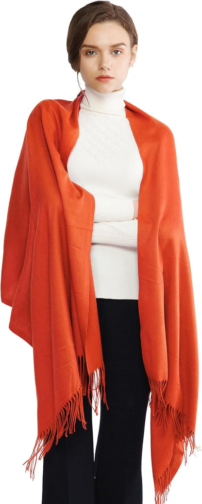 RIIQIICHY Women'S Scarf Pashmina Shawls and Wraps for Evening Dress Bridesmaid Wedding Bridal Winter Warm Long Large Scarves