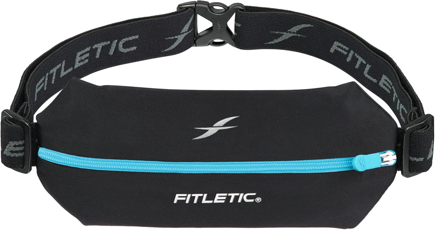 Fitletic Active Lifestyle Fanny Pack & Mini Sports Running Belt for Men & Women – Lightweight, Low Profile- Ultra-Soft Expandable Lycra Pouch - Fits All Phones – Inner Pocket