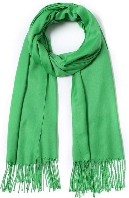 Cindy & Wendy Pashmina Shawls and Wraps Large Scarfs for Women Wedding Party Bridal Long Fashion Solid Shawl Wrap Fringes