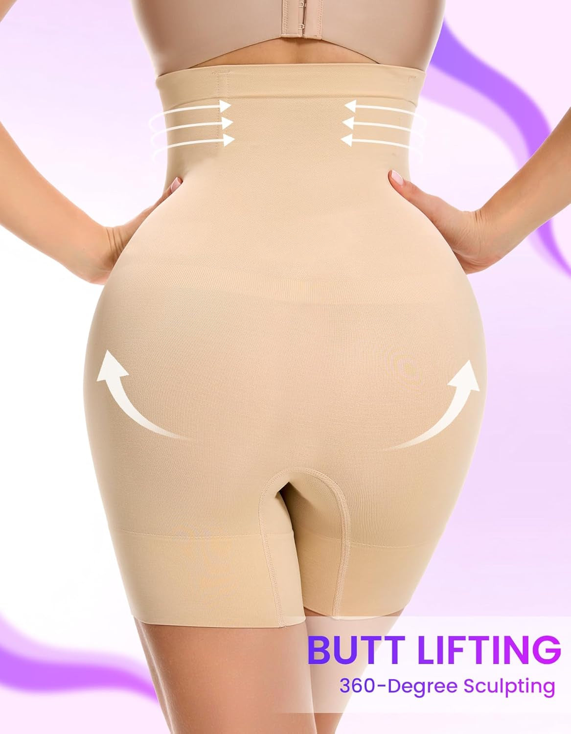 Tummy control girdle boyshort with smoothing fabric