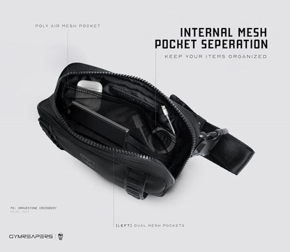 Multiple storage compartments inside travel crossbody bag for women