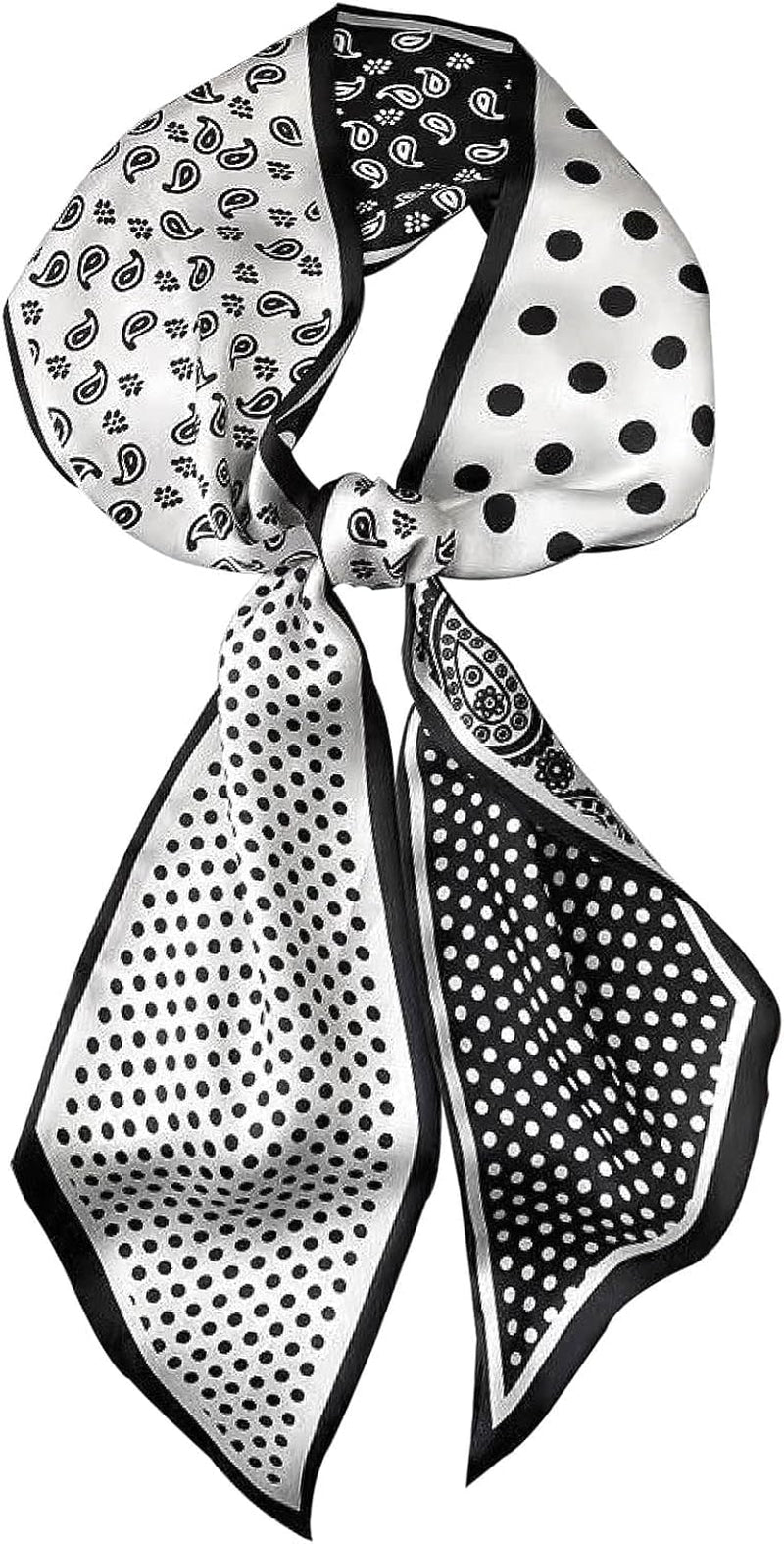 Head Scarf Hair Neck Scarves for Women Purse Bag Scarfs for Handbags Silky Long Thin Satin Headscarf Fashion