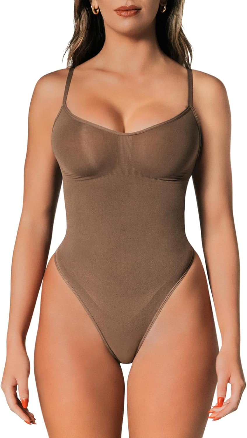 Women demonstrating before and after in shaping bodysuit