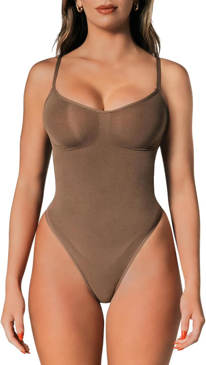 Women demonstrating before and after in shaping bodysuit