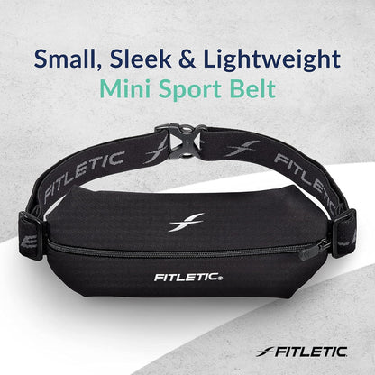 Fitletic running belt showing expanded capacity for phone and essentials