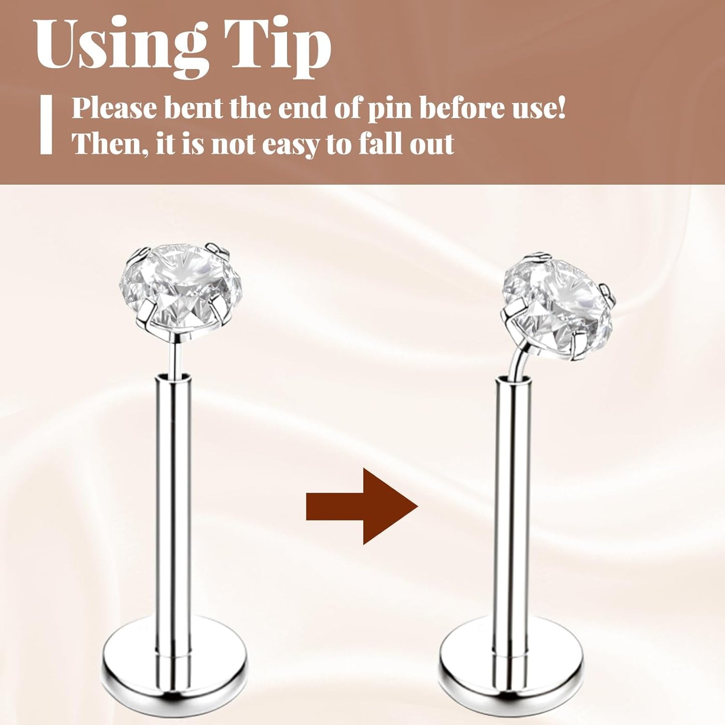 Flat Back Stud Earrings Cartilage Earrings for Women Men Hypoallergenic Threadless Flat Back Earring Surgical Steel Earring Tragus Helix Labret Lip Medusa Conch Body Piercing Jewelry