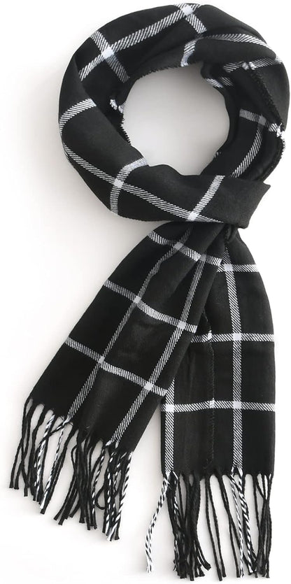Vimate Plaid Scarf for Men Women Super Soft Classic Tartan Checkered Neck Scarves