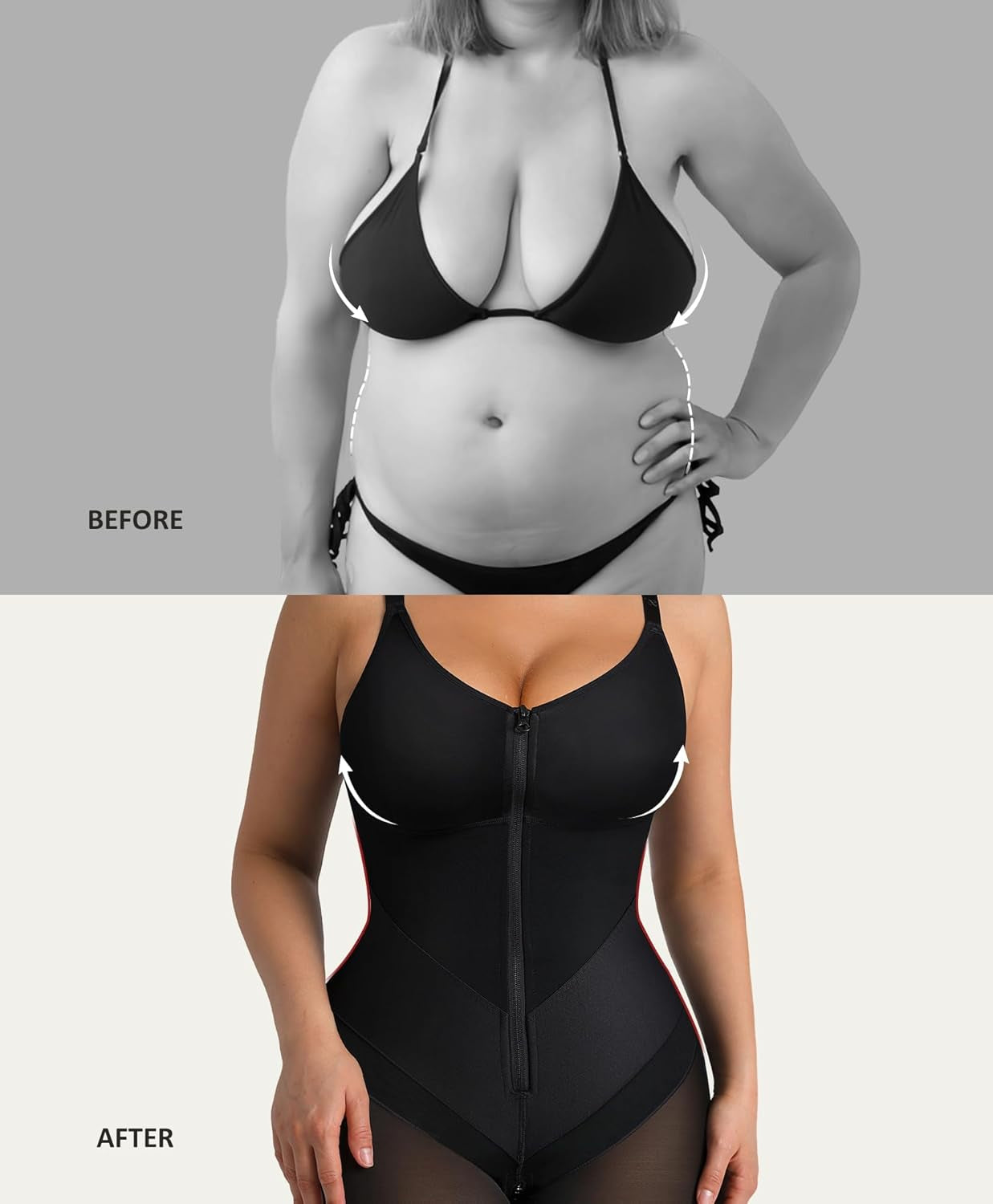 Feelingirl fajas worn under clothing for seamless shaping