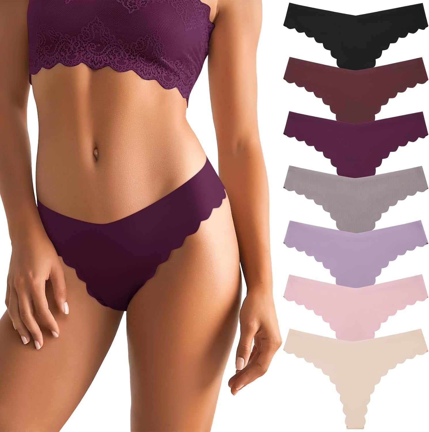 LEVAO thong collection displayed showing seven different color choices