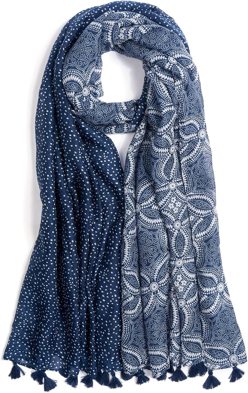 Scarf for Women Lightweight Soft Floral Leopard Printed Scarves Fall Winter Fashion Shawl Wrap with Fringe