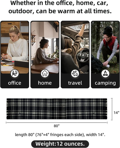 Heated Scarf for Women and Men with Portable Rechargeable Battery, Electric Neck Scarf for Cold Weather Winter