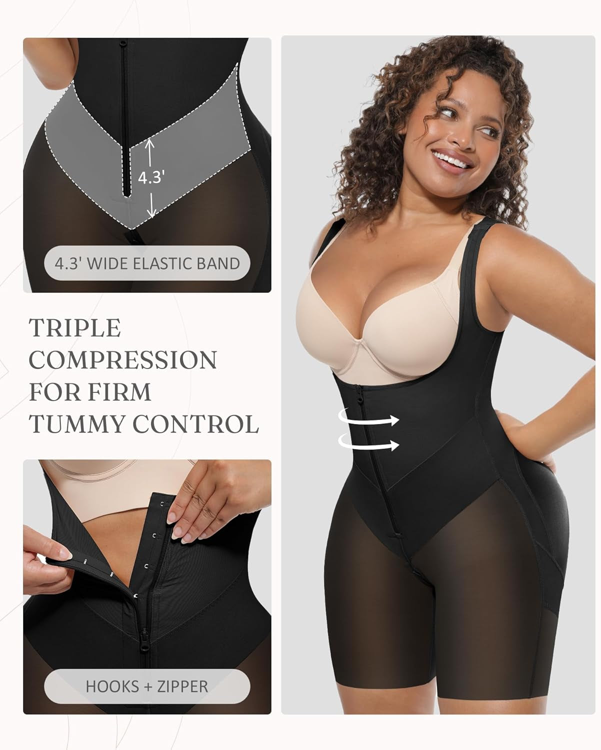 Butt lifting postpartum faja body shaper side profile
