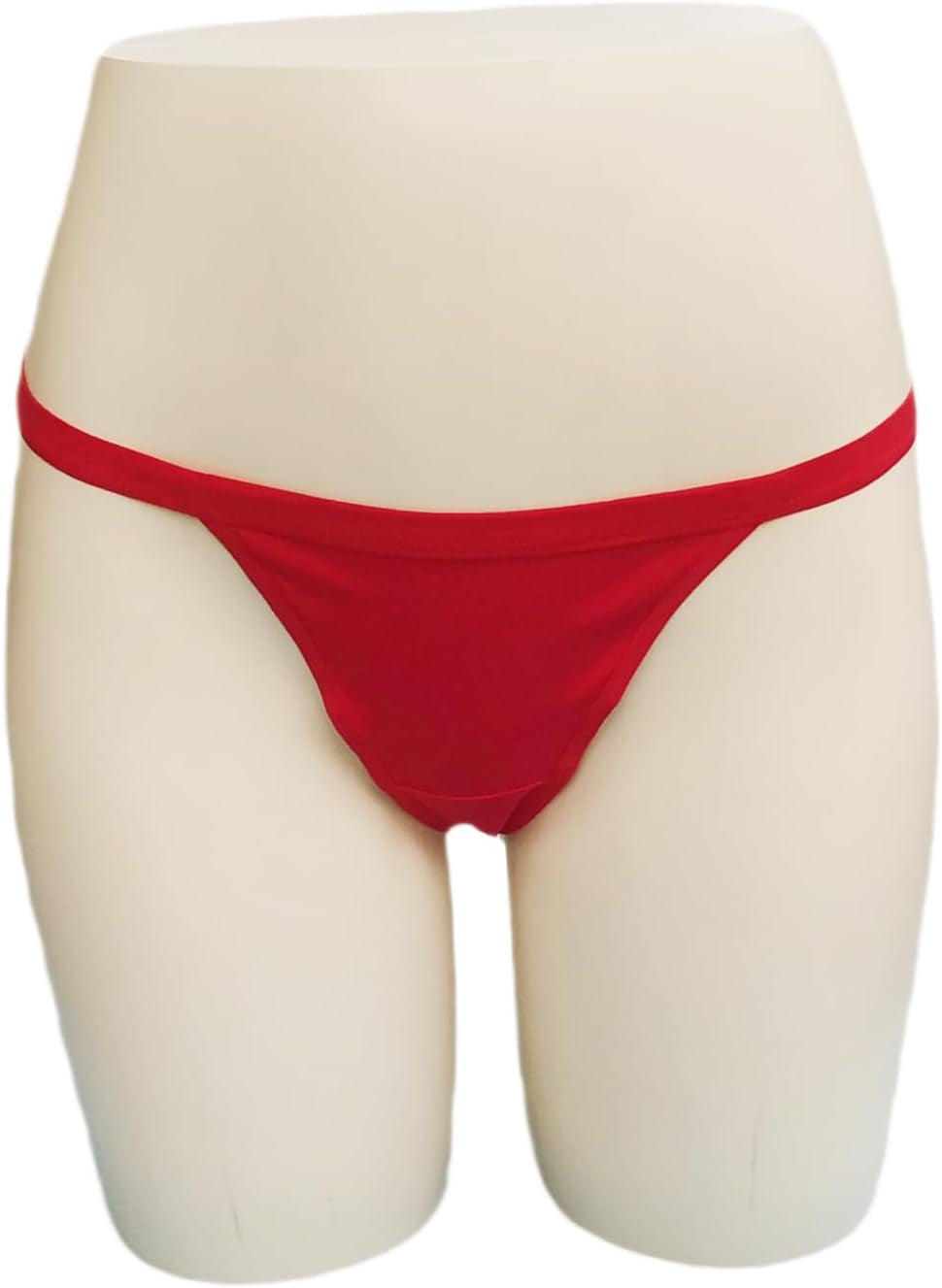 Five pairs of women's cotton thongs lay flat display