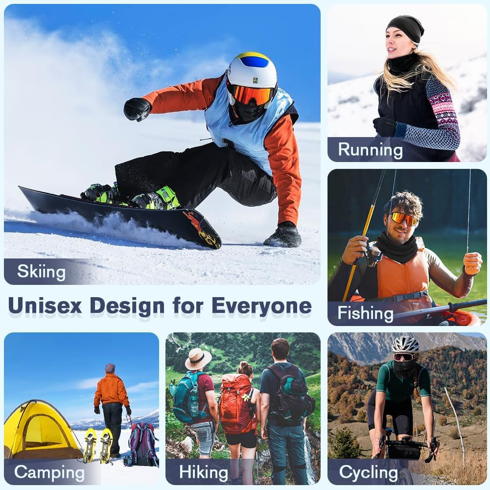Winter Neck Gaiter Warmer - Face Cover Scarf Windproof Fleece for Men & Women Sport Outdoors Skiing Fishing Hiking