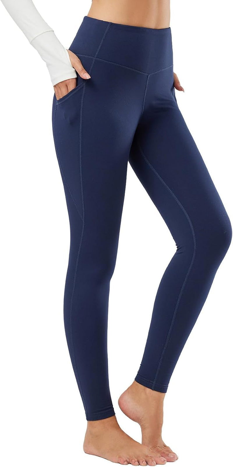 Baleaf Winter Clothing Women Leggings Fleece Lined Tights Thermal Warm Thick Cold Weather Gear 1 Pockets