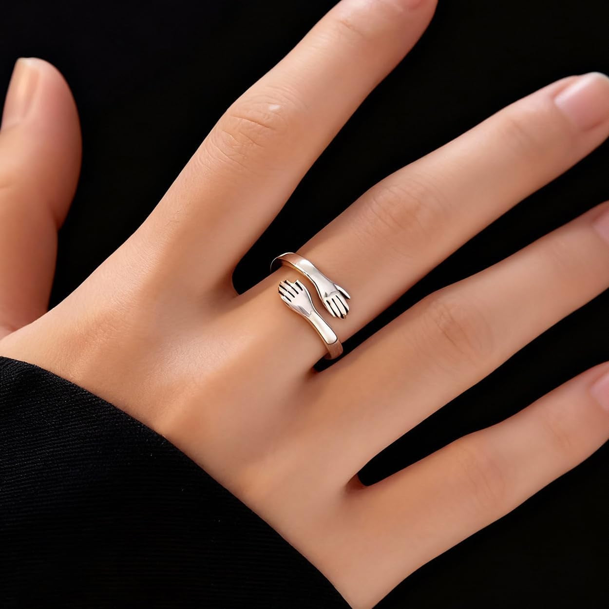 Inspirational granddaughter ring worn on hand