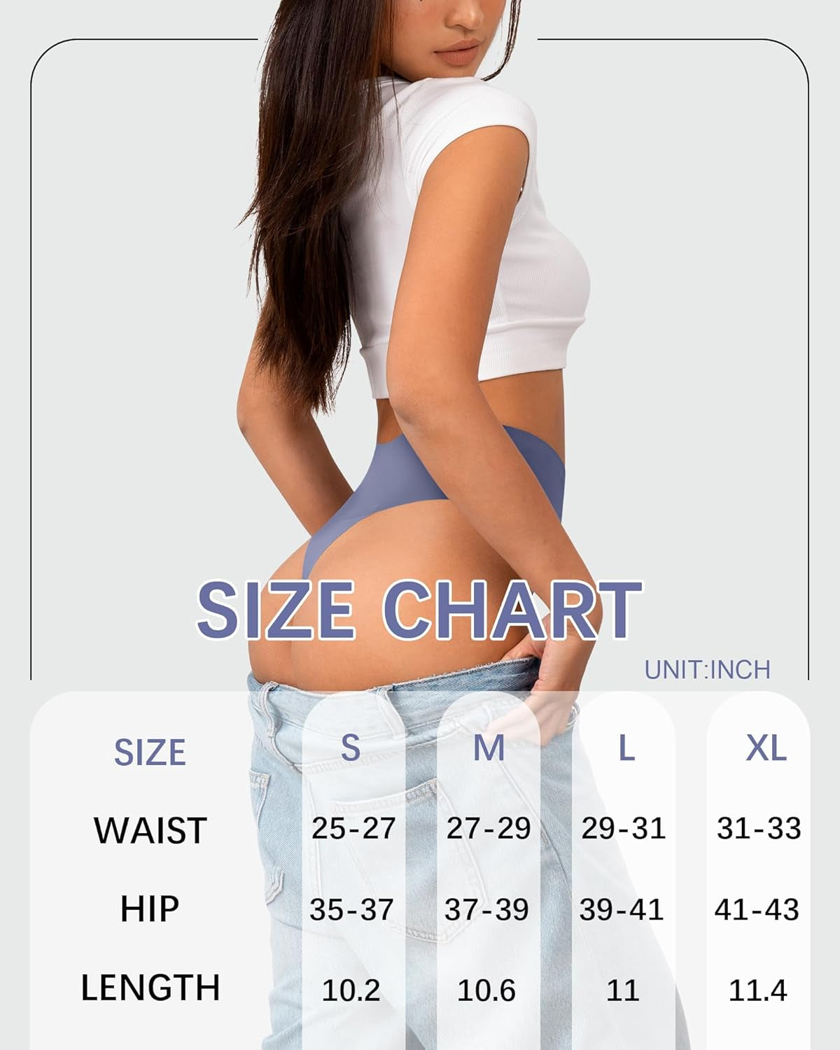 High waisted no show thongs flatlay display