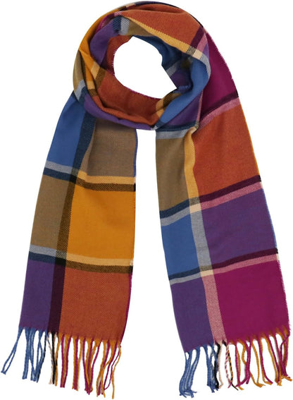 Vimate Plaid Scarf for Men Women Super Soft Classic Tartan Checkered Neck Scarves