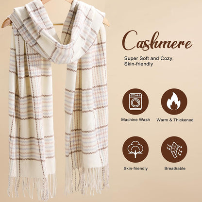 Clothirily Women'S Winter Scarf - Warm Pashmina Shawls and Wraps for Evening Dress Winter Fashion Scarves Ladies Gifts